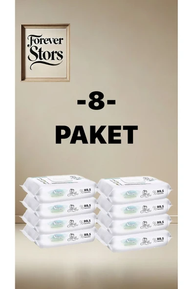Sleepy Bio Natural Yenidoğan Islak Bebek Bakım Havlusu 8x40 (320 YAPRAK) ürün görseli 1