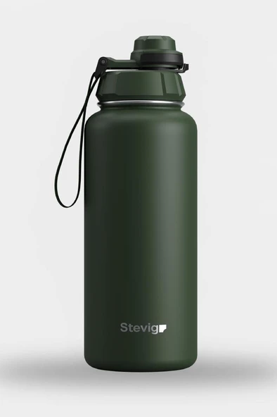 Stevig 1 Hand Leak-Proof Sızdırmaz Çelik Termos 1000 Ml Green ST-215 ürün görseli 1