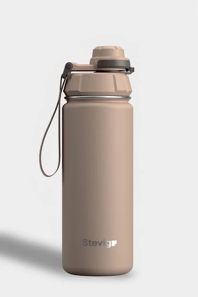 Stevig 1 Hand Leak-Proof Sızdırmaz Çelik Termos 500 Ml Lıght Brown ST-224 ürün görseli 1