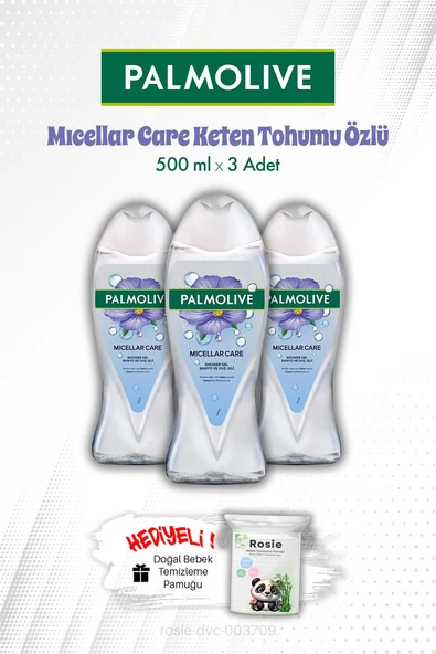 Duş Jeli 3'lü Mıcellar Care Keten Tohumu Özlü 500 ML ve ROSIE ürün görseli 1