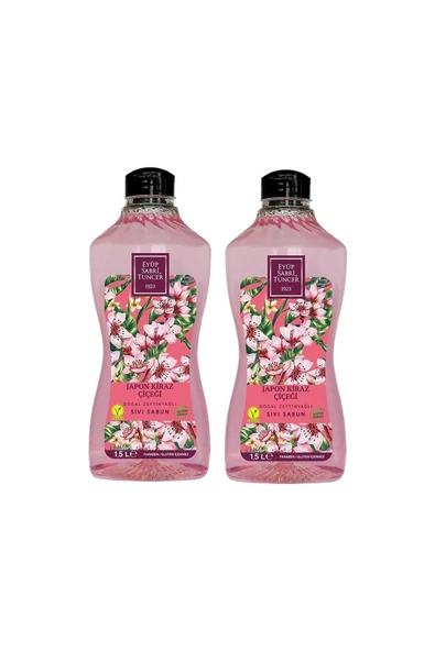 Eyüp Sabri Tuncer Doğal Zeytinyağlı Sıvı Sabun Japon Kiraz Çiçeği 1500 Ml X 2 ürün görseli 1