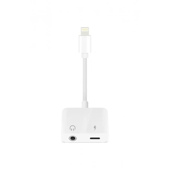 İphone 13 Mini İle Uyumlu Lightning Girişli Stereo Kulaklık Ve Şarj Çevirici ürün görseli 1