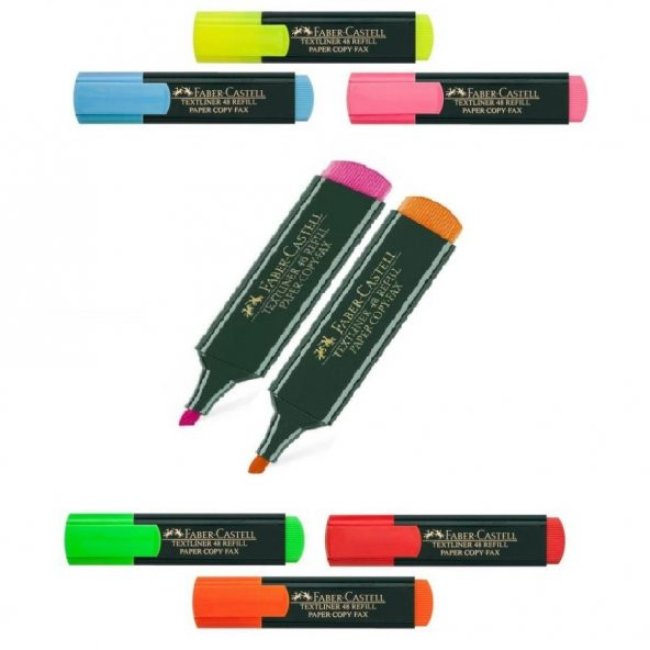 Fosforlu Kalem Pembe Turuncu İşaret Kalem Faber Castell 1548 Texliner Tüm Renkler 2 Adet ürün görseli 1