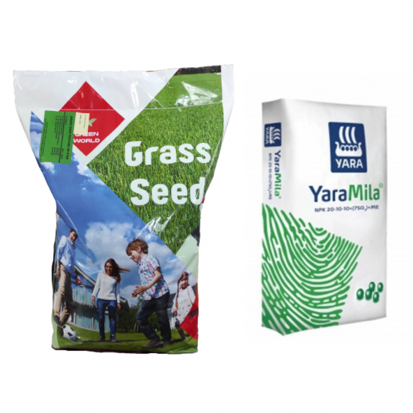 4'lü Star Karışım İthal Çim Tohumu - 10 KG + Çim Gübresi - 10 KG ürün görseli 1