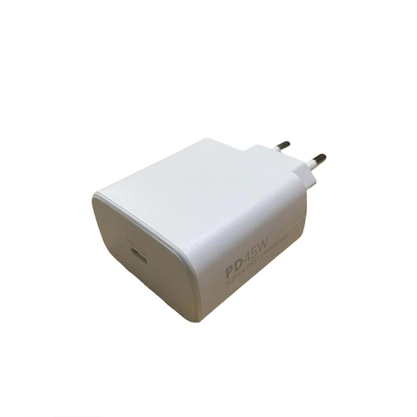 45W PD  Tecno Spark 20 Pro İle Uyumlu Type-C Hızlı Şarj Adaptörü S45 ürün görseli 1
