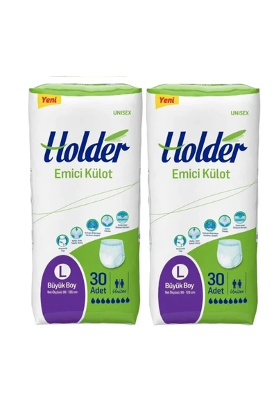 Holder Emici Külot Yetişkin Hasta Bezi Büyük Boy ( Large ) 30 x 2 Adet ürün görseli 1