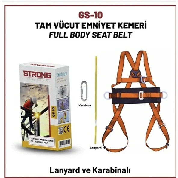 STRONG TAM VÜCUT EMNİYET KEMERİ PARAŞÜT ürün görseli 1