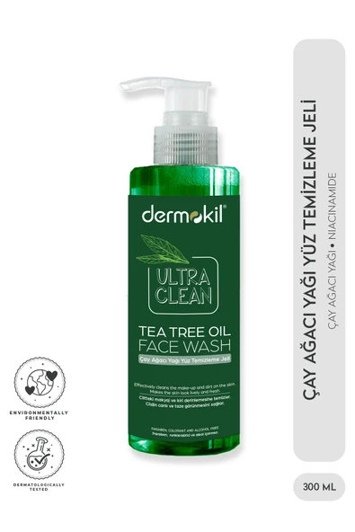 Dermokil Çay Ağacı Yağı Yüz Temizleme Jeli 300 Ml ürün görseli 1