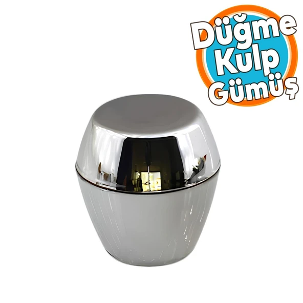 Mobilya Mutfak Dolap Dolabı Çekmece Kulpu Kulbu Plastik Gümüş Tek Vidalı Düğme Krom Kulp ürün görseli 1