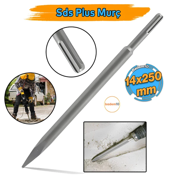Matkap Uyumlu Sds Plus Murç Uç Kırıcı Keski Beton Kaya Taş Maden Delici Hilti Ucu 14 cm 25 cm 250 mm ürün görseli 1
