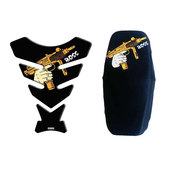 Universal Motosiklet Boss Kombini ( Koltuk Kılıfı + Tank Pad) ürün görseli 1