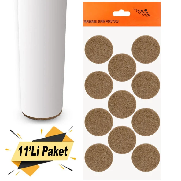 Nobel Masa Sandalye Parke Zemin Koruyucu Keçe Yapışkanlı 40 mm (11Li PAKET) ürün görseli 1