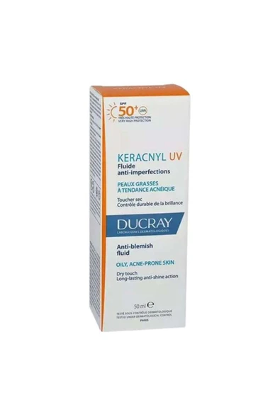 Ducray Keracnyl Uv Spf50 Fluide Anti-ımperfections 50ml - Resim 2