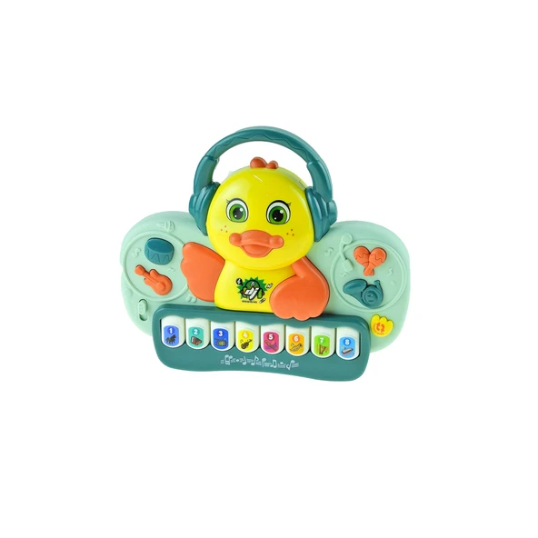 Oyuncak Ördek Dj Ördek Piyano Işıklı Sesli 30 Cm ürün görseli 1