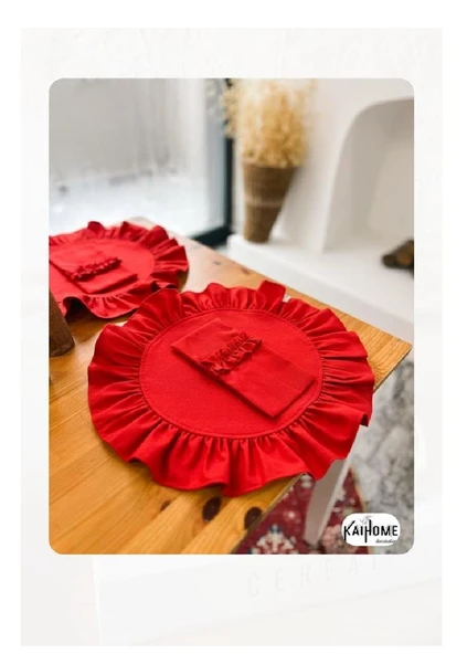 Mossy Kırmızı Yuvarlak Supla 38 cm ürün görseli 1