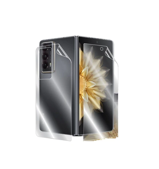 Huawei Honor Magic V2 Uyumlu Ön+Arka Body Şeffaf Ultra koruyucu Nano Jelatin ürün görseli 1