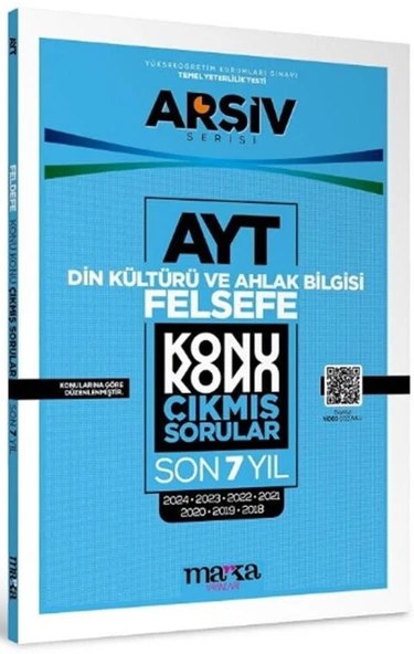 Marka Yayınları AYT Din Kültürü ve Ahlak Bilgisi - Felsefe Çıkmış Sorular Konu Konu Son 7 Yıl Tıpkı Basım Arşiv Serisi ürün görseli 1