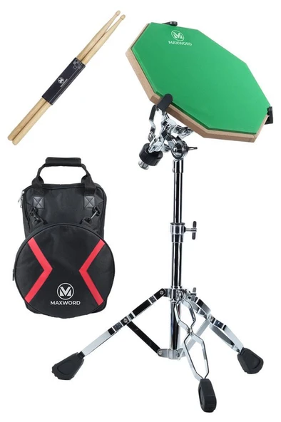 Maxword DD-239GR Pro Bateri Davul Çalışma Pedi Seti Drum Practice Pad Full Set ürün görseli 1