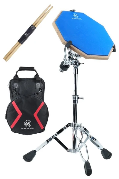 Maxword DD-239BL Pro Bateri Davul Çalışma Pedi Seti Drum Practice Pad Full Set ürün görseli 1