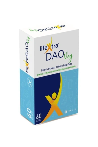LifeXtra Daoveg Diamin Oksidaz Takviye Edici Gıda 60 Vegan Tablet ürün görseli 1