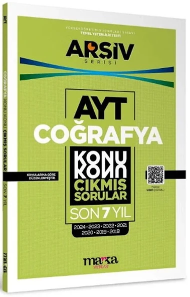 Marka Yayınları AYT Coğrafya Çıkmış Sorular Konu Konu Son 7 Yıl Tıpkı Basım Arşiv Serisi ürün görseli 1