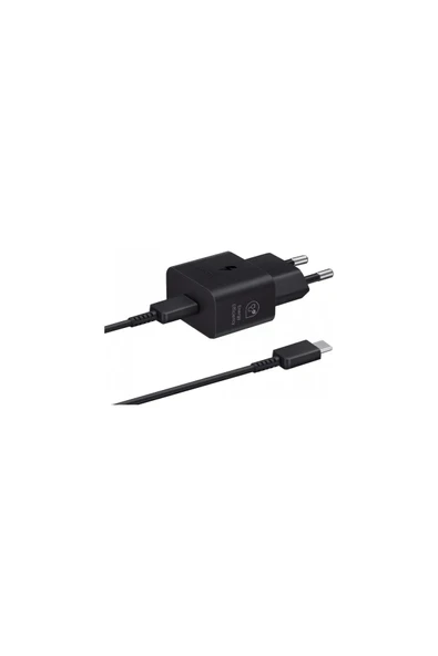 Samsung EP-T2510X 25 W Siyah Type-C Kablolu Hızlı Şarj Aleti (Türkiye Garantili) ürün görseli 1