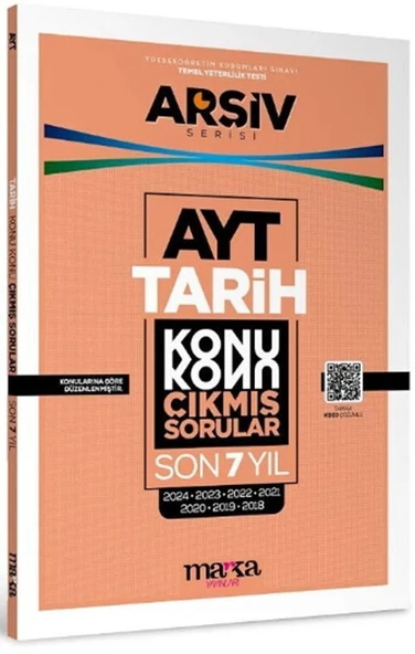 Marka Yayınları AYT Tarih Çıkmış Sorular Konu Konu Son 7 Yıl Tıpkı Basım Arşiv Serisi ürün görseli 1