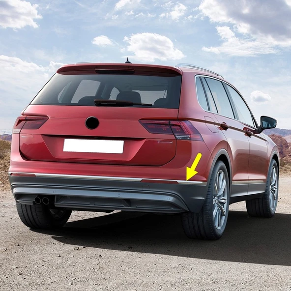 VW Tiguan 2016-2020 Arka Tampon Sağ Krom Çıta 5NA853842 ürün görseli 1