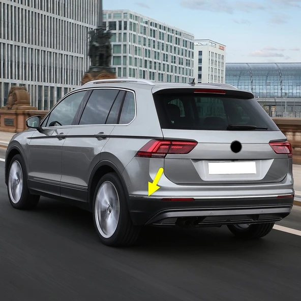 VW Tiguan 2016-2020 Arka Tampon Sol Krom Çıta 5NA853841 ürün görseli 1