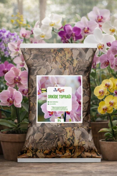 ByKurt 5L Orkide Toprağı İri Parçalı Çam Kabuğu & CocoCips Karışımı Elenmiş ve Temizlenmiş ürün görseli 1