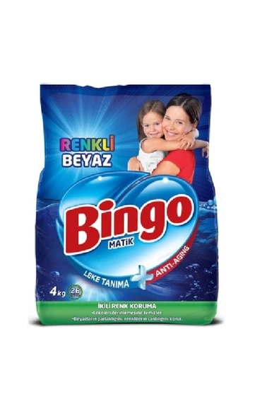 Bingo Matik Renklı&Beyaz Toz Deterjanı 4 kg ürün görseli 1