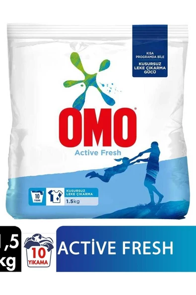 Omo Marka: Matik Toz Çamaşır Deterjanı 1,5 Kg Active Fresh 8690637533983 Kategori: Çamaşır Deterjan ürün görseli 1