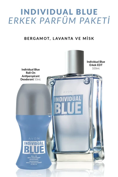 AVON Individual Blue Erkek Parfüm ve Rollon İkili Set ürün görseli 1