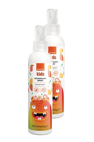 AVON Kids Çocuklar İçin Mango Kokulu Saç Açıcı Sprey 200 ML. İkili Set ürün görseli 1
