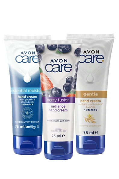 AVON Care Gliserin ve Badem Sütü, Vanilya Içeren E Vitaminli ve Yabanmersinli El Kremi Paketi ürün görseli 1
