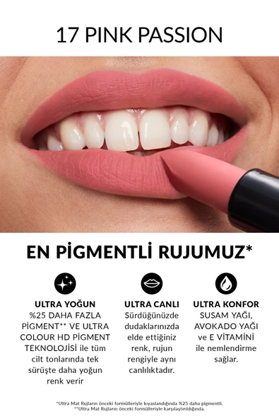 AVON Ultra Mat Ruj - Pink Passion - Resim 2