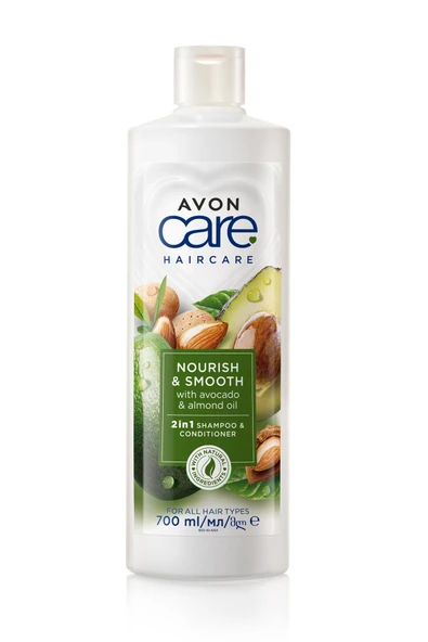 AVON Care Avokado ve Badem Yağı içeren Şampuan ve Saç Bakım Kremi 700 Ml. ürün görseli 1