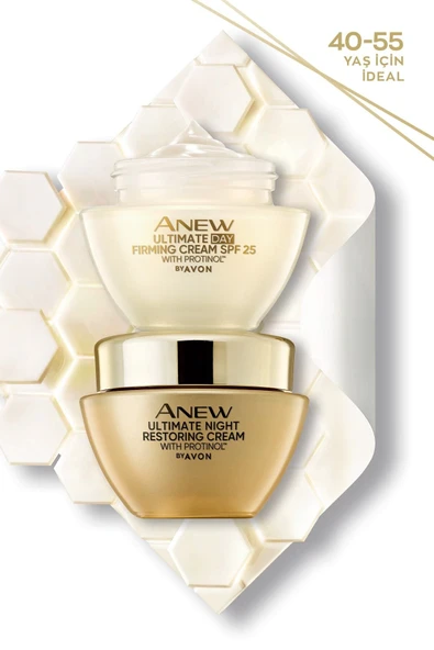 AVON Anew Ultimate Gündüz Kremi SPF25 50ml + Anew Ultimate Gece Kremi 50ml Seti ürün görseli 1