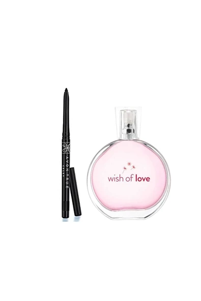 AVON Wish Of Love 50 ml + Glimmerstick Asansörlü Göz Kalemi- Blackest Black ürün görseli 1