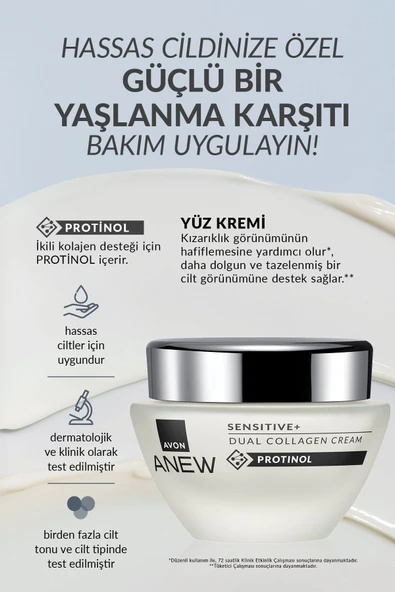AVON Anew Sensitive+ Yüz Kremi - Resim 2
