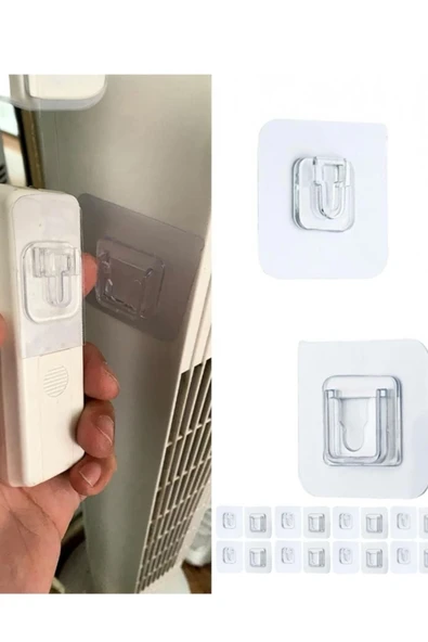 Yenigeldi 10 Set Çok Güçlü Kendinden Yapışkanlı Eşya Sabitleme Askısı Geçmeli Klips yzmk ürün görseli 1