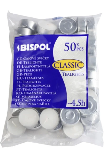 FXL 50 Li Tea Light , 50 Li Mum , 50 Li Kokusuz Mum ürün görseli 1