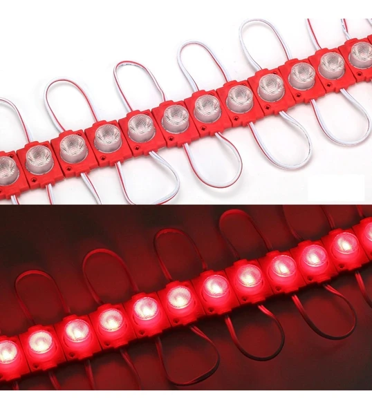 Led Modül Kırmızı Tekli Led Mercekli 12v Dc 1,5w İp 65 5 adet ürün görseli 1