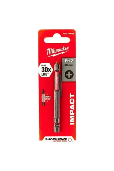 MİLWAUKEE Bits Uç Matkap Ucu Tornavida Ucu Vidalama Ucu Ph2-90mm ürün görseli 1