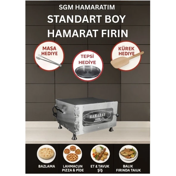 SGM Hamaratım & Elis Concept Hamarat Pratik Mini Fırın 2000w Bazlama Ekmek Lahmacun Pide Pizza Et ürün görseli 1