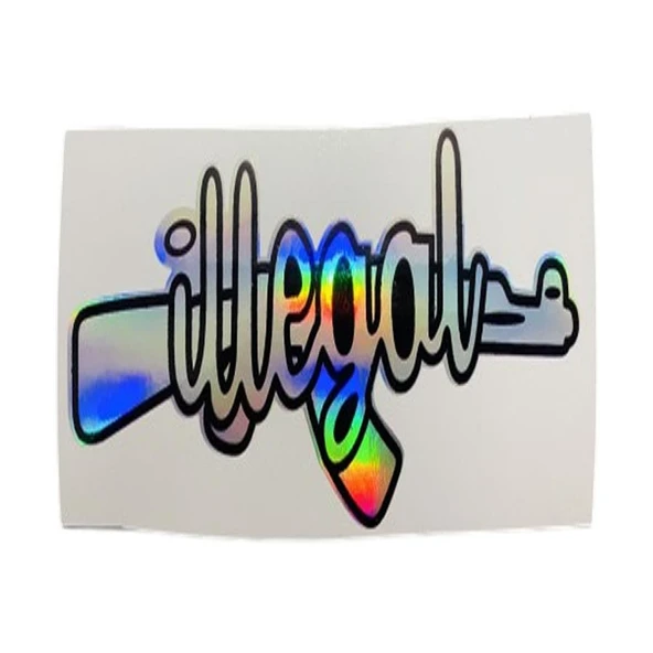 İllagal Hologram Sticker 13 X 5.5 Cm ürün görseli 1