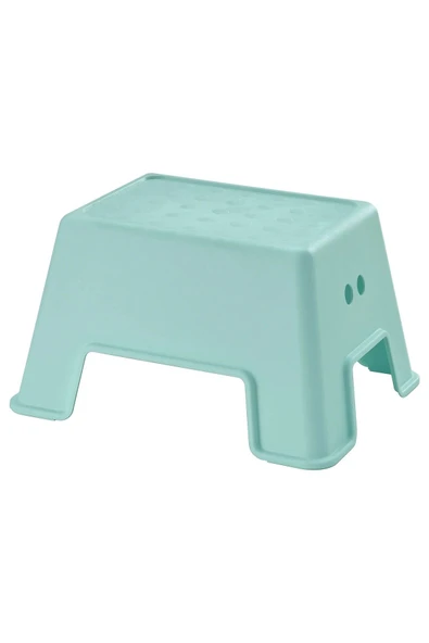 KALİTELİ Tabure Basamak 44x35x25 Cm Maks. Yük: 100 Kg Kaymaz Taban Plastik Banyo Basamağı Turkuaz ürün görseli 1