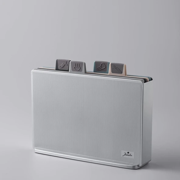 Jumbo Smart Grey Standlı 4'lü Kesme Tahtası Seti ürün görseli 1