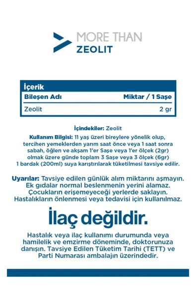 More Than Zeolit (MHA) 45 Saşe - Resim 3
