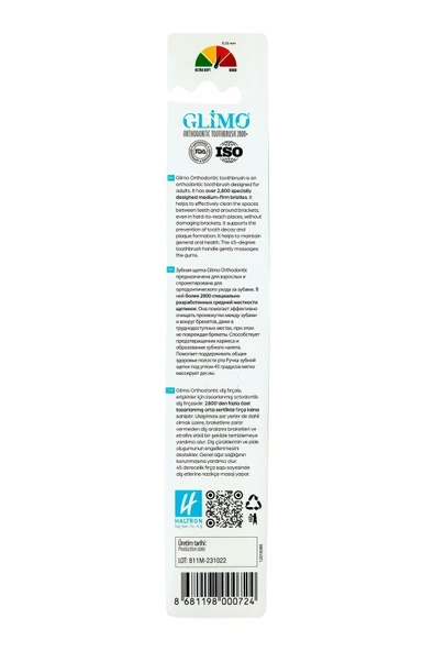 Glimo Ortodontik Diş Fırçası 2800+ Medium - Resim 2